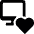 Monitor Heart Icon from Ultimate Bold Set