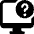 Monitor Question Icon from Ultimate Bold Set
