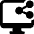 Monitor Share Icon from Ultimate Bold Set