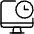 Desktop Monitor Clock Icon from Ultimate Light Set