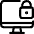 Desktop Monitor Lock 1 Icon from Ultimate Regular Set