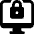 Desktop Monitor Lock Icon from Ultimate Bold Set