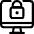 Desktop Monitor Lock Icon from Ultimate Regular Set