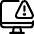 Desktop Monitor Warning Icon from Ultimate Regular Set