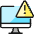 Desktop Monitor Warning Icon from Ultimate Colors Set