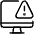 Desktop Monitor Warning Icon from Ultimate Light Set