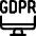 Coding Apps Website Gdpr Monitor Icon from Ultimate Regular Set