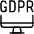Coding Apps Website Gdpr Monitor Icon from Ultimate Light Set