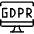 Coding Apps Website Gdpr Monitor Icon from Ultimate Light Set