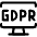 Coding Apps Website Gdpr Monitor Icon from Ultimate Regular Set