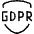 Coding Apps Website Gdpr Shield Icon from Ultimate Light Set