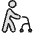 Disability Walking Help Icon from Ultimate Colors Set