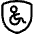 Safety Disability Protection Shield Icon from Ultimate Regular Set | Free Download as SVG Vector and Transparent PNG | Streamline icons