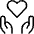 Donation Charity Hand Care Heart Icon from Ultimate Light Set | Free Download as SVG Vector and Transparent PNG | Streamline icons