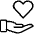 Donation Charity Hand Receive Heart 1 Icon from Ultimate Light Set | Free Download as SVG Vector and Transparent PNG | Streamline icons