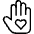 Donation Charity Hand Receive Heart 2 Icon from Ultimate Light Set | Free Download as SVG Vector and Transparent PNG | Streamline icons