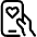 Donation Charity Smartphone Heart Icon from Ultimate Regular Set