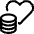 Donation Donate Coin Stack Heart icon - Free transparent PNG, SVG. No sign up needed.