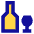 Wine Bottle And Glass Icon from Sharp Pop Set