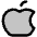 Apple Logo Duotone Icon from Phosphor Duotone Set