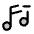 Music Notes Minus Duotone Icon from Phosphor Duotone Set