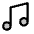 Music Notes Simple Duotone Icon from Phosphor Duotone Set