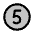 Number Circle Five Duotone Icon from Phosphor Duotone Set