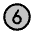 Number Circle Six Duotone Icon from Phosphor Duotone Set