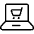 E Commerce Cart Laptop Icon from Ultimate Light Set