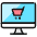 E Commerce Cart Monitor Icon from Ultimate Colors Set