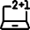 E Learning Laptop Math Icon from Ultimate Regular Set