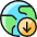 Earth Download Icon from Ultimate Colors Set