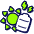 Solar Power Battery Icon from Stickies Duo - Free Set