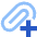 Attach File Add Icon from Sharp Flat Set