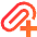 Attach File Add Icon from Sharp Gradient Set
