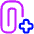 Attach File Add Icon from Plump Neon Set