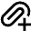 Attach File Add Icon from Sharp Line Set