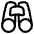 Binoculars Icon from Plump Line Set