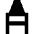 Crayon Tip Vertical Icon from Sharp Remix Set