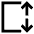Dimension Vertical Icon from Sharp Line Set