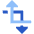 Edit Crop Transform Rotate Icon from Sharp Flat Set