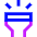 Flashlight Head Vertical Icon from Sharp Neon Set