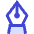 Fountain Pen Tip Vertical Icon from Sharp Duo Set
