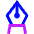 Fountain Pen Tip Vertical Icon from Sharp Neon Set