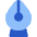Fountain Pen Tip Vertical Icon from Flex Flat Set