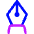 Fountain Pen Tip Vertical Icon from Core Neon Set