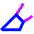 Knife Tip Diagonal Icon from Sharp Neon Set