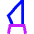Knife Tip Vertical Icon from Sharp Neon Set