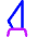 Knife Tip Vertical Icon from Flex Neon Set