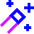 Magic Wand Tip Diagonal Icon from Sharp Neon Set